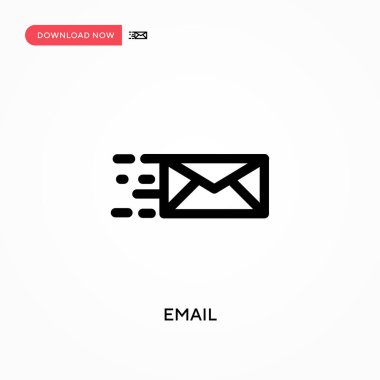 E- posta Basit vektör simgesi. Web sitesi veya mobil uygulama için modern, basit düz vektör çizimi