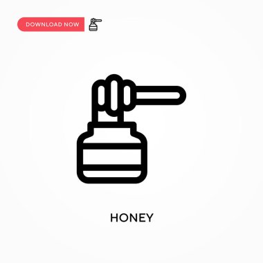 Bal Basit vektör simgesi. Web sitesi veya mobil uygulama için modern, basit düz vektör çizimi