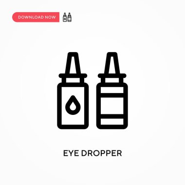 Göz damlası basit vektör simgesi. Web sitesi veya mobil uygulama için modern, basit düz vektör çizimi