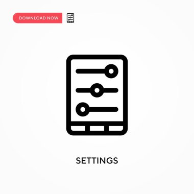 Ayarlar Basit vektör simgesi. Web sitesi veya mobil uygulama için modern, basit düz vektör çizimi