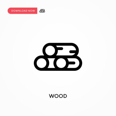 Wood Simple vektör simgesi. Web sitesi veya mobil uygulama için modern, basit düz vektör çizimi