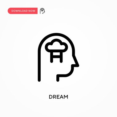 Basit rüya vektör simgesi. Web sitesi veya mobil uygulama için modern, basit düz vektör çizimi