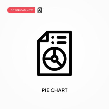 Pasta grafiği basit vektör simgesi. Web sitesi veya mobil uygulama için modern, basit düz vektör çizimi