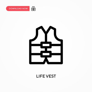 Can yeleği basit vektör simgesi. Web sitesi veya mobil uygulama için modern, basit düz vektör çizimi
