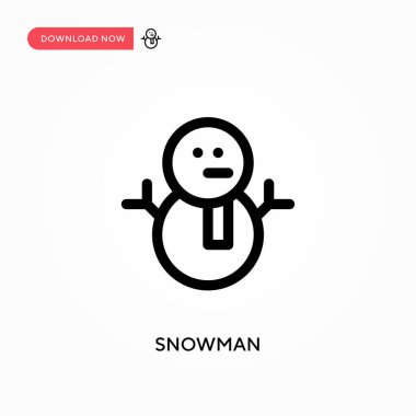 Kardan Adam Basit vektör simgesi. Web sitesi veya mobil uygulama için modern, basit düz vektör çizimi