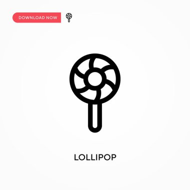 Lolipop Basit vektör simgesi. Web sitesi veya mobil uygulama için modern, basit düz vektör çizimi