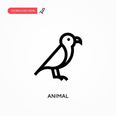 Hayvan basit vektör simgesi. Web sitesi veya mobil uygulama için modern, basit düz vektör çizimi