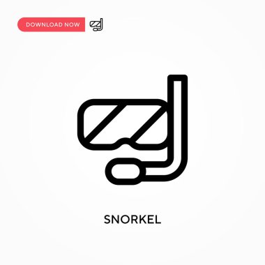 Şnorkel Basit vektör simgesi. Web sitesi veya mobil uygulama için modern, basit düz vektör çizimi