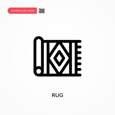 Rug Basit vektör simgesi. Web sitesi veya mobil uygulama için modern, basit düz vektör çizimi