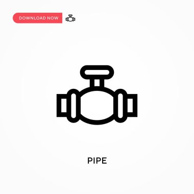 Basit Boru vektör simgesi. Web sitesi veya mobil uygulama için modern, basit düz vektör çizimi