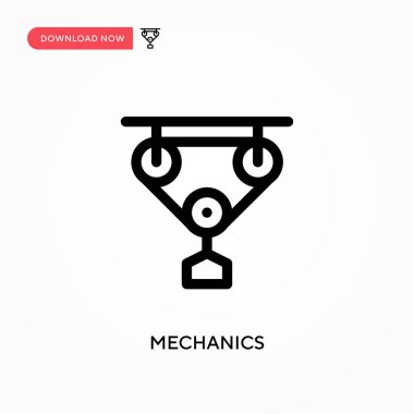Mekanik basit vektör simgesi. Web sitesi veya mobil uygulama için modern, basit düz vektör çizimi