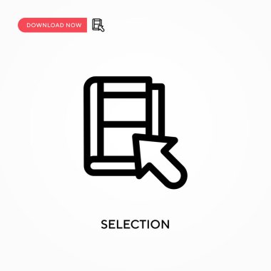 Seçim basit vektör simgesi. Web sitesi veya mobil uygulama için modern, basit düz vektör çizimi