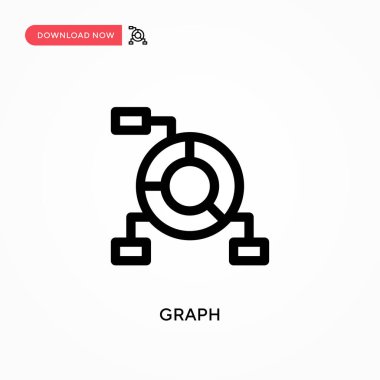 Grafik Basit vektör simgesi. Web sitesi veya mobil uygulama için modern, basit düz vektör çizimi