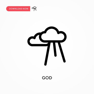 Tanrı basit vektör ikonu. Web sitesi veya mobil uygulama için modern, basit düz vektör çizimi