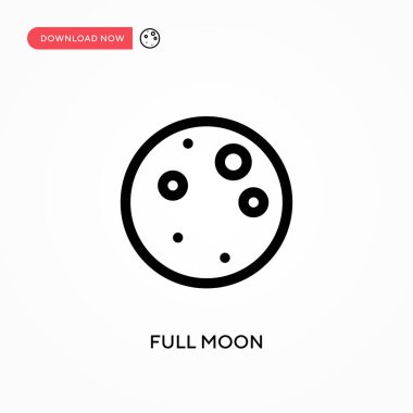 Dolunay Basit vektör simgesi. Web sitesi veya mobil uygulama için modern, basit düz vektör çizimi