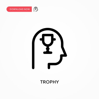 Kupa basit vektör simgesi. Web sitesi veya mobil uygulama için modern, basit düz vektör çizimi