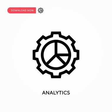 Analitik basit vektör simgesi. Web sitesi veya mobil uygulama için modern, basit düz vektör çizimi