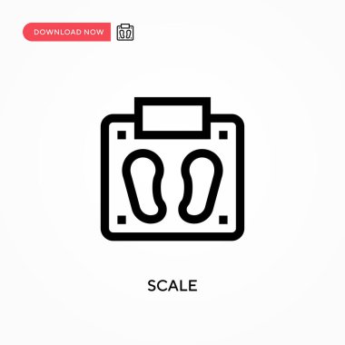 Basit vektör simgesini ölçekle. Web sitesi veya mobil uygulama için modern, basit düz vektör çizimi