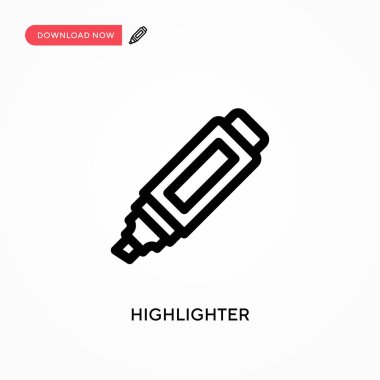 Basit vektör simgesini vurgula. Web sitesi veya mobil uygulama için modern, basit düz vektör çizimi