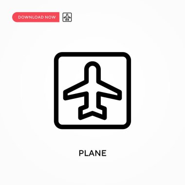 Basit düzlem vektör simgesi. Web sitesi veya mobil uygulama için modern, basit düz vektör çizimi