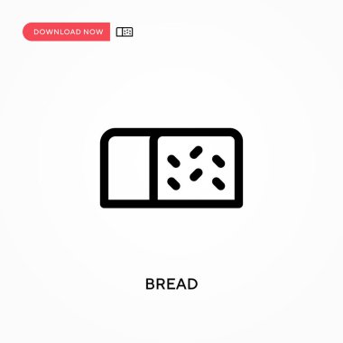 Ekmek Basit vektör simgesi. Web sitesi veya mobil uygulama için modern, basit düz vektör çizimi
