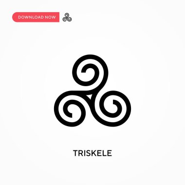 Triskele Basit vektör simgesi. Web sitesi veya mobil uygulama için modern, basit düz vektör çizimi