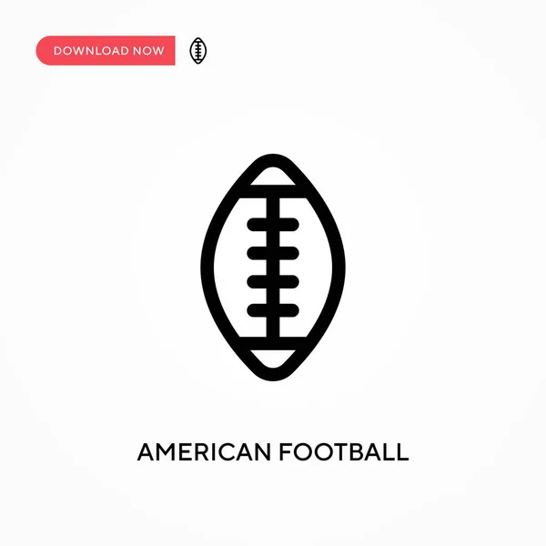 アメリカンフットボールシンプルなベクトルアイコン ウェブサイトやモバイルアプリのための現代的でシンプルなフラットベクトルイラスト — ストックベクタ