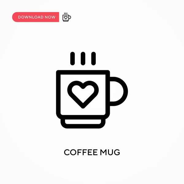 Coffee Mug Simple Vector Icon Modern Simple Flat Vector Illustration — Stock Vector