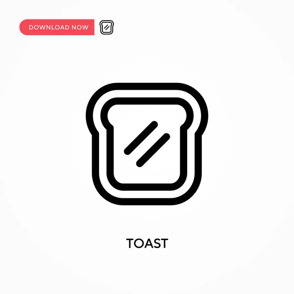 Toast Einfaches Vektorsymbol Moderne Einfache Flache Vektordarstellung Für Website Oder — Stockvektor