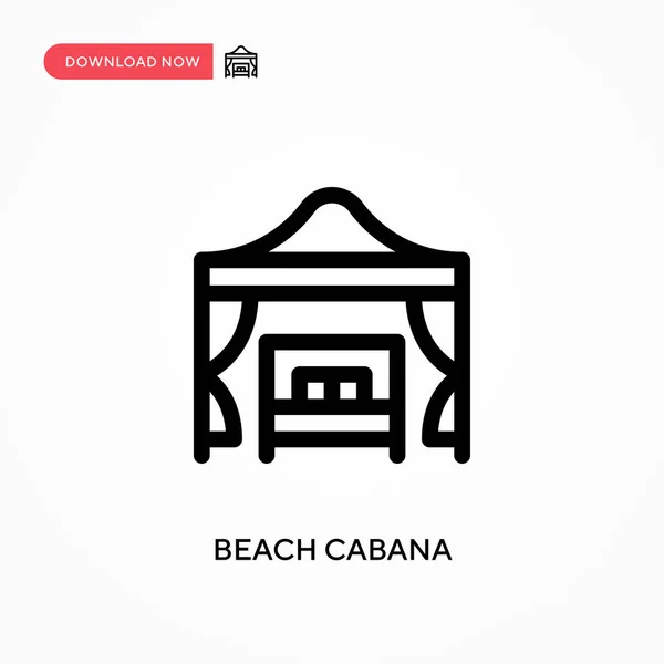 Plaj kabini. Basit vektör simgesi. Web sitesi veya mobil uygulama için modern, basit düz vektör çizimi