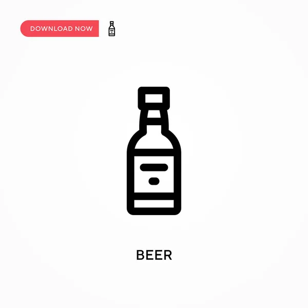 Bier Eenvoudige Vector Icoon Moderne Eenvoudige Platte Vectorillustratie Voor Website — Stockvector