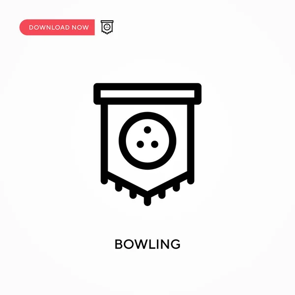 Bowling Basit Vektör Simgesi Web Sitesi Veya Mobil Uygulama Için — Stok Vektör