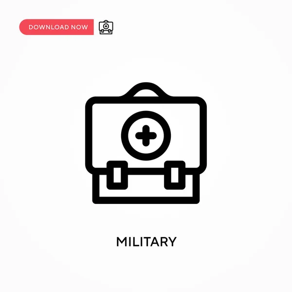 Ícone Vetorial Militar Simples Ilustração Vetorial Plana Moderna Simples Para — Vetor de Stock