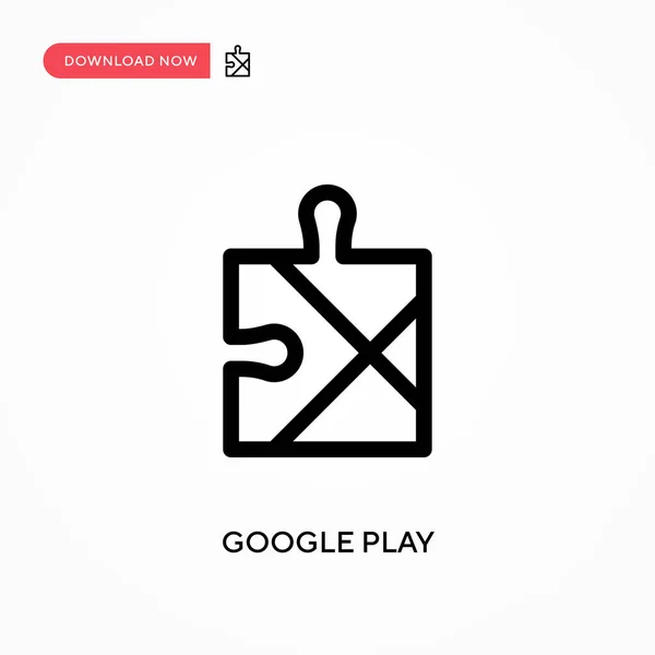 Google Play Simple Векторная Иконка Современная Простая Векторная Иллюстрация Веб — стоковый вектор