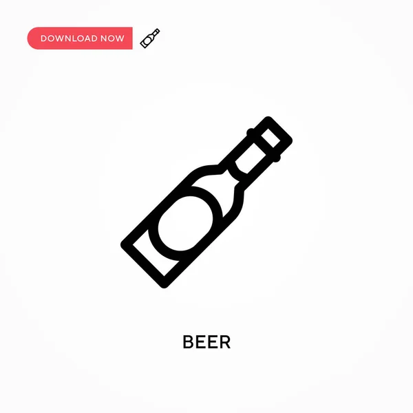 Bier Eenvoudige Vector Icoon Moderne Eenvoudige Platte Vectorillustratie Voor Website — Stockvector