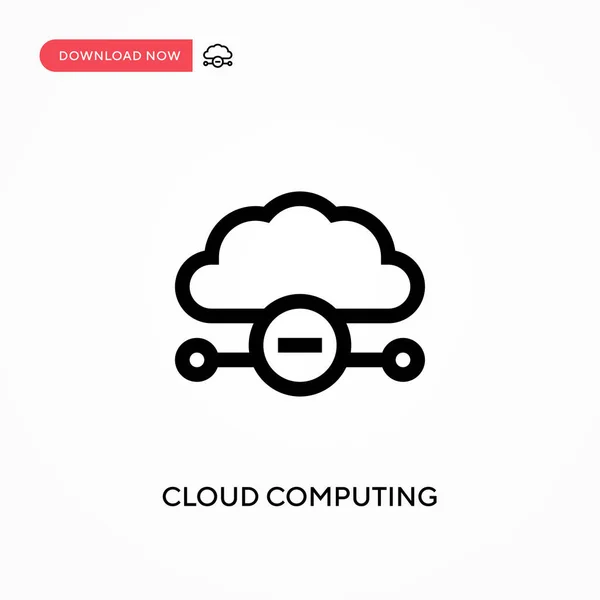 Cloud Computing Einfaches Vektor Symbol Moderne Einfache Flache Vektordarstellung Für — Stockvektor