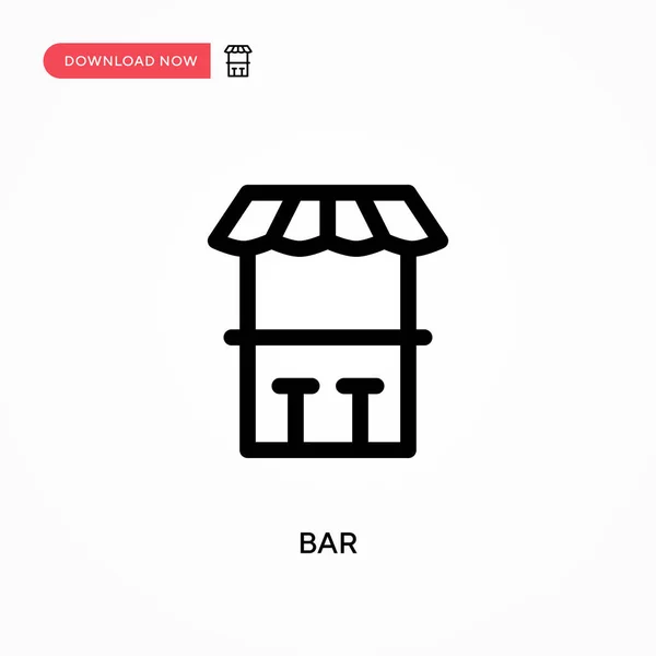 Bar Einfaches Vektorsymbol Moderne Einfache Flache Vektordarstellung Für Website Oder — Stockvektor