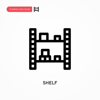 Shelf Basit vektör simgesi. Web sitesi veya mobil uygulama için modern, basit düz vektör çizimi