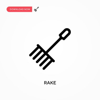 Basit vektör simgesi tırmıkla. Web sitesi veya mobil uygulama için modern, basit düz vektör çizimi