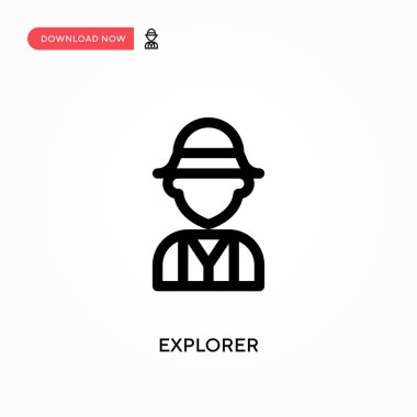 Explorer Basit vektör simgesi. Web sitesi veya mobil uygulama için modern, basit düz vektör çizimi