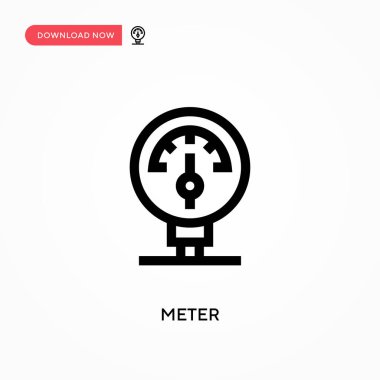 Metre Basit vektör simgesi. Web sitesi veya mobil uygulama için modern, basit düz vektör çizimi