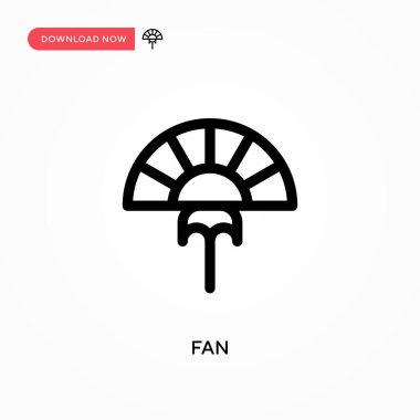 Fan Basit vektör simgesi. Web sitesi veya mobil uygulama için modern, basit düz vektör çizimi