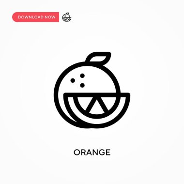Turuncu Basit vektör simgesi. Web sitesi veya mobil uygulama için modern, basit düz vektör çizimi