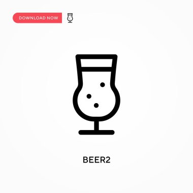 Beer2 Basit vektör simgesi. Web sitesi veya mobil uygulama için modern, basit düz vektör çizimi