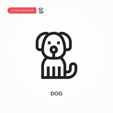 Köpek basit vektör simgesi. Web sitesi veya mobil uygulama için modern, basit düz vektör çizimi
