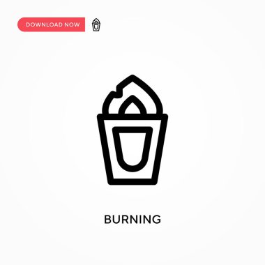 Basit vektör simgesi yakılıyor. Web sitesi veya mobil uygulama için modern, basit düz vektör çizimi