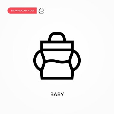 Bebek Basit vektör simgesi. Web sitesi veya mobil uygulama için modern, basit düz vektör çizimi