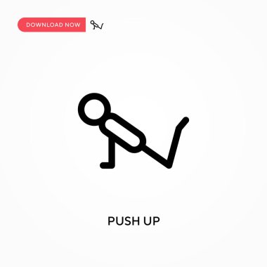 Basit vektör simgesini yukarı it. Web sitesi veya mobil uygulama için modern, basit düz vektör çizimi