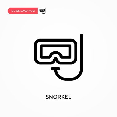 Şnorkel Basit vektör simgesi. Web sitesi veya mobil uygulama için modern, basit düz vektör çizimi