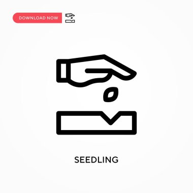 Seedling Basit vektör simgesi. Web sitesi veya mobil uygulama için modern, basit düz vektör çizimi